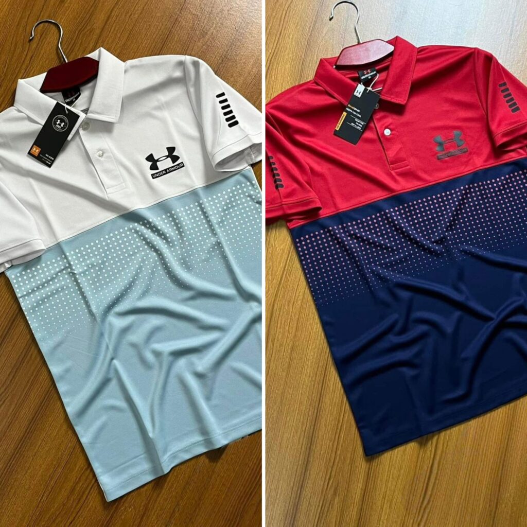 203 Polo T-shirt-White/red