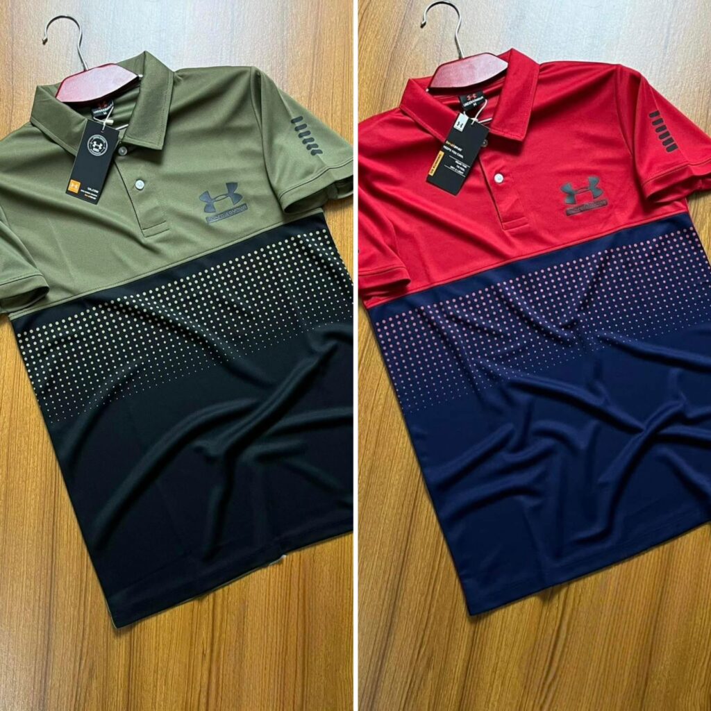 203 Polo T-shirt-olive/red